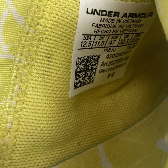 Under Armour Hovr Havoc Low Player Edition White Lemon Mens Size 12.5 3021593109 - Picture 10 of 11